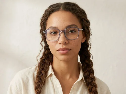 Lunettes rectangulaires bleues TR90 #BS218-0540