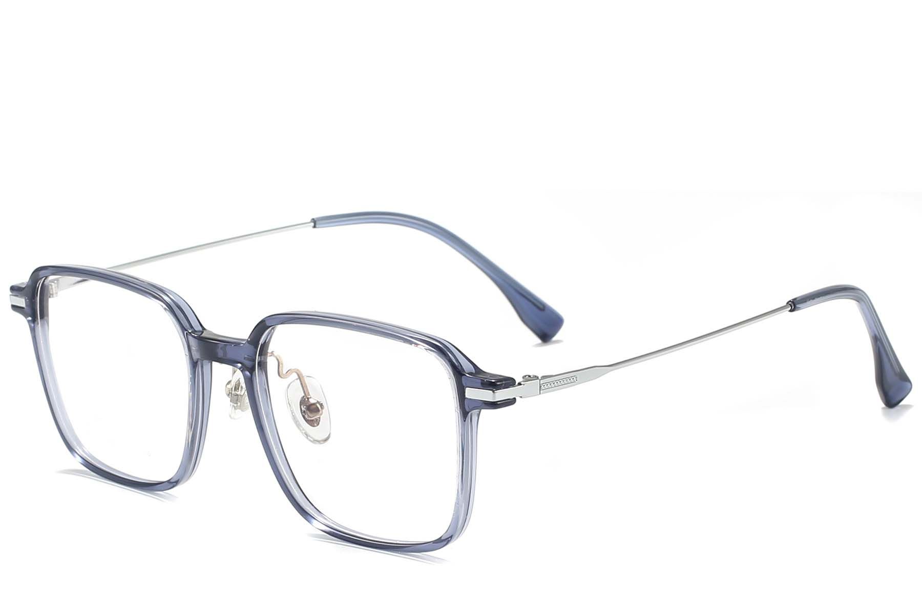 Rechteckige blaue TR90-Brille #BS218-0540