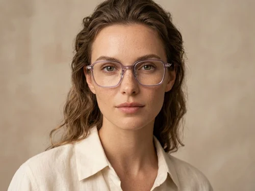 Lunettes rectangulaires violettes TR90 #BS218-0541