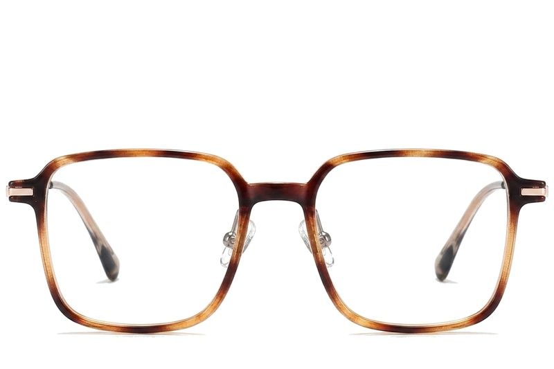 Gafas rectangulares de carey TR90 #BS218-0542