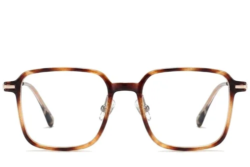 Lunettes rectangulaires écaille de tortue TR90 #BS218-0542