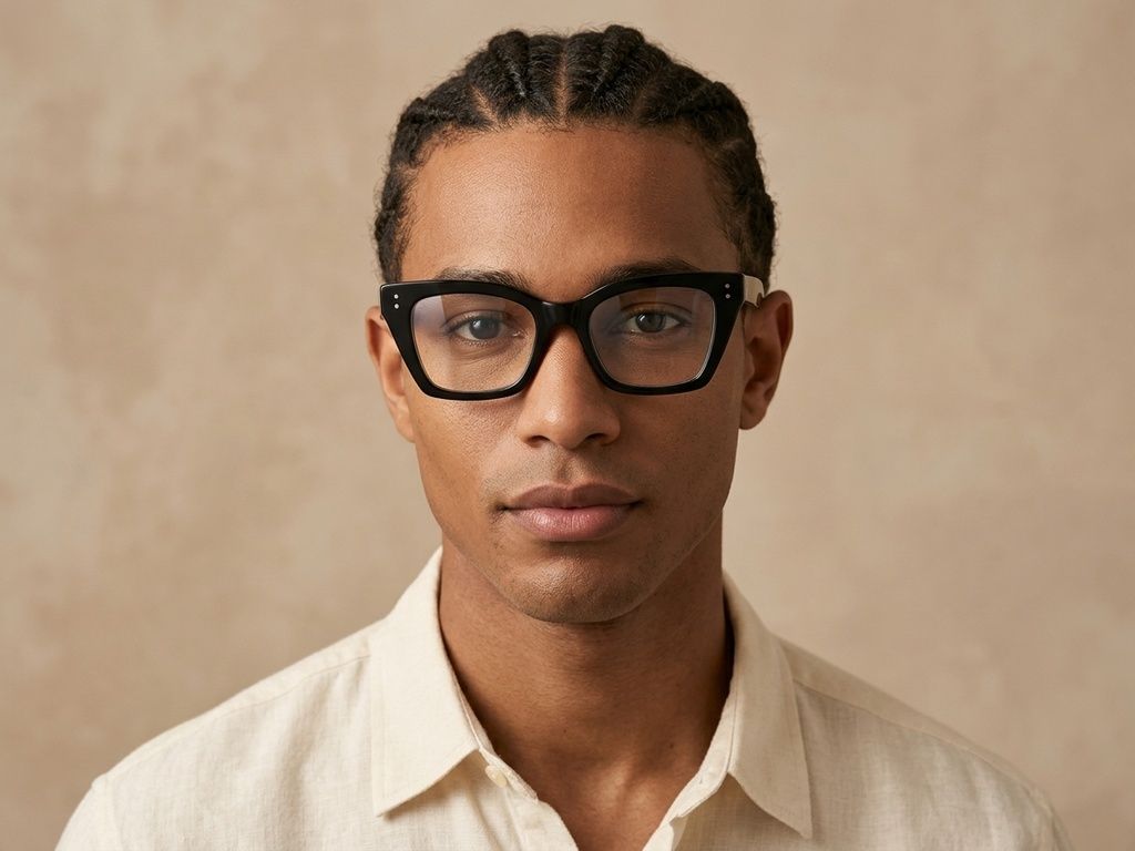 Butterfly Black Acetate Glasses #BS218-0543