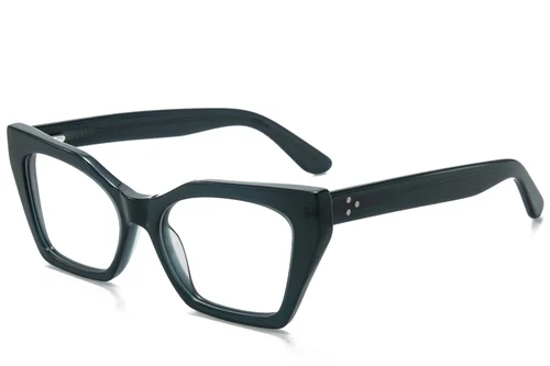 Lunettes en acétate bleu papillon #BS218-0545