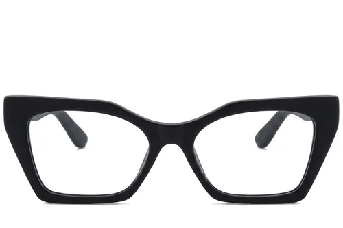 Lunettes papillon en acétate noir #BS218-0547