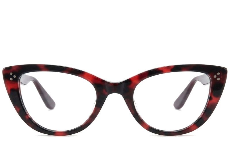 Butterfly Red Acetate Glasses #BS218-0550