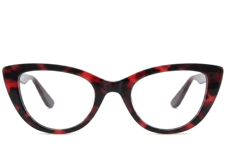Occhiali in acetato rosso farfalla #BS218-0550
