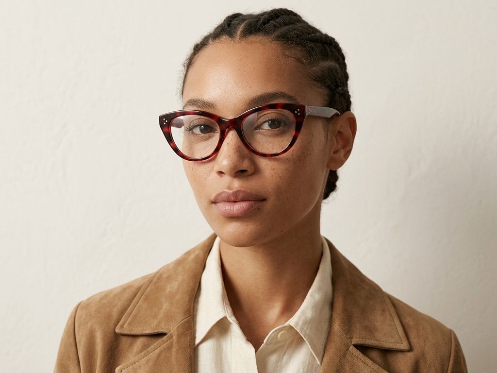 Butterfly Red Acetate Glasses #BS218-0550