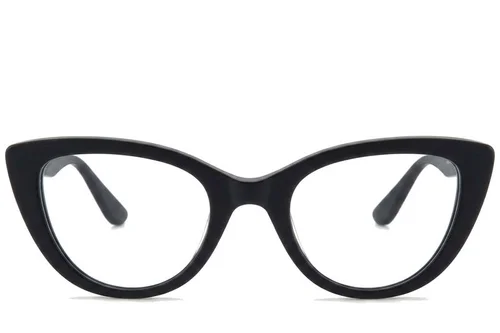 Lunettes papillon en acétate noir #BS218-0552