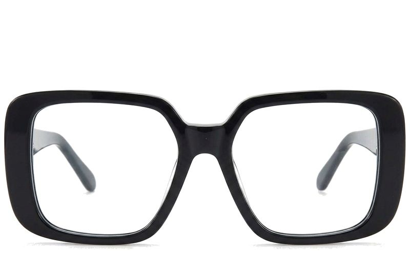 Bicchieri rettangolari in acetato nero #BS218-0553