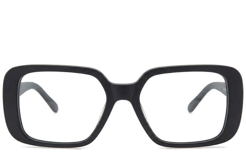 Bicchieri rettangolari in acetato nero #BS218-0557