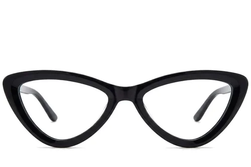 Lunettes papillon en acétate noir #BS218-0558