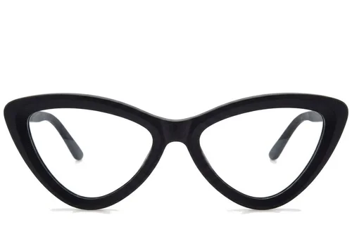 Lunettes papillon en acétate noir #BS218-0562