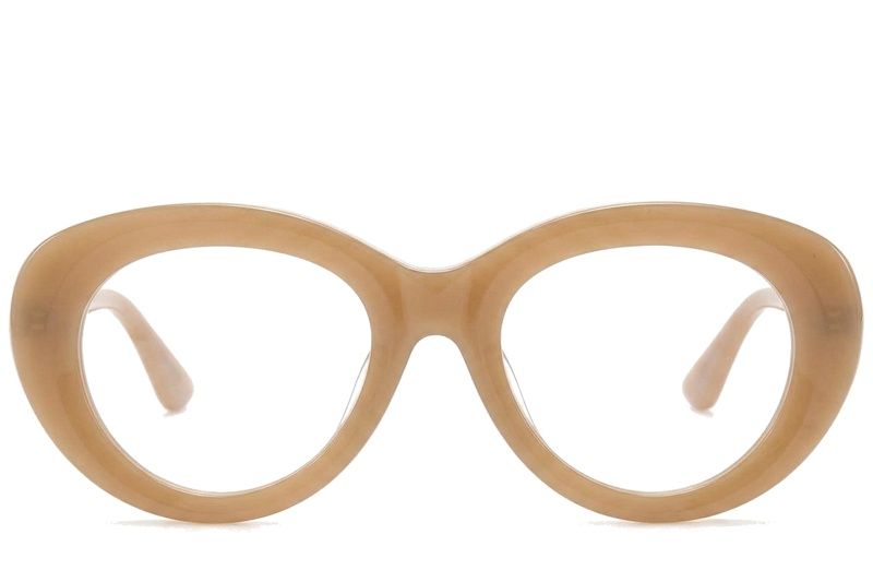 Occhiali ovali in acetato marrone #BS218-0564