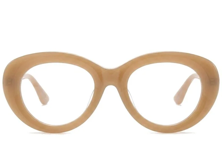 Occhiali ovali in acetato marrone #BS218-0564