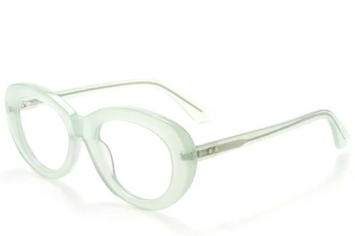 Bicchieri ovali in acetato verde #BS218-0566