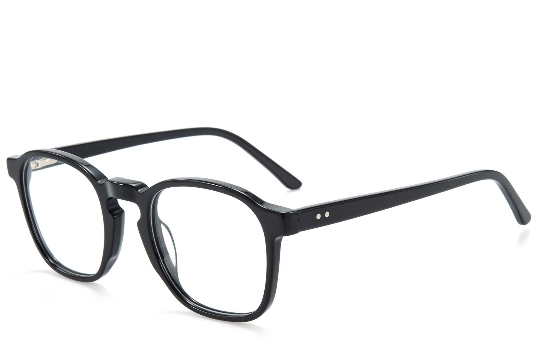 Vasos ovalados de acetato negro #BS218-0568