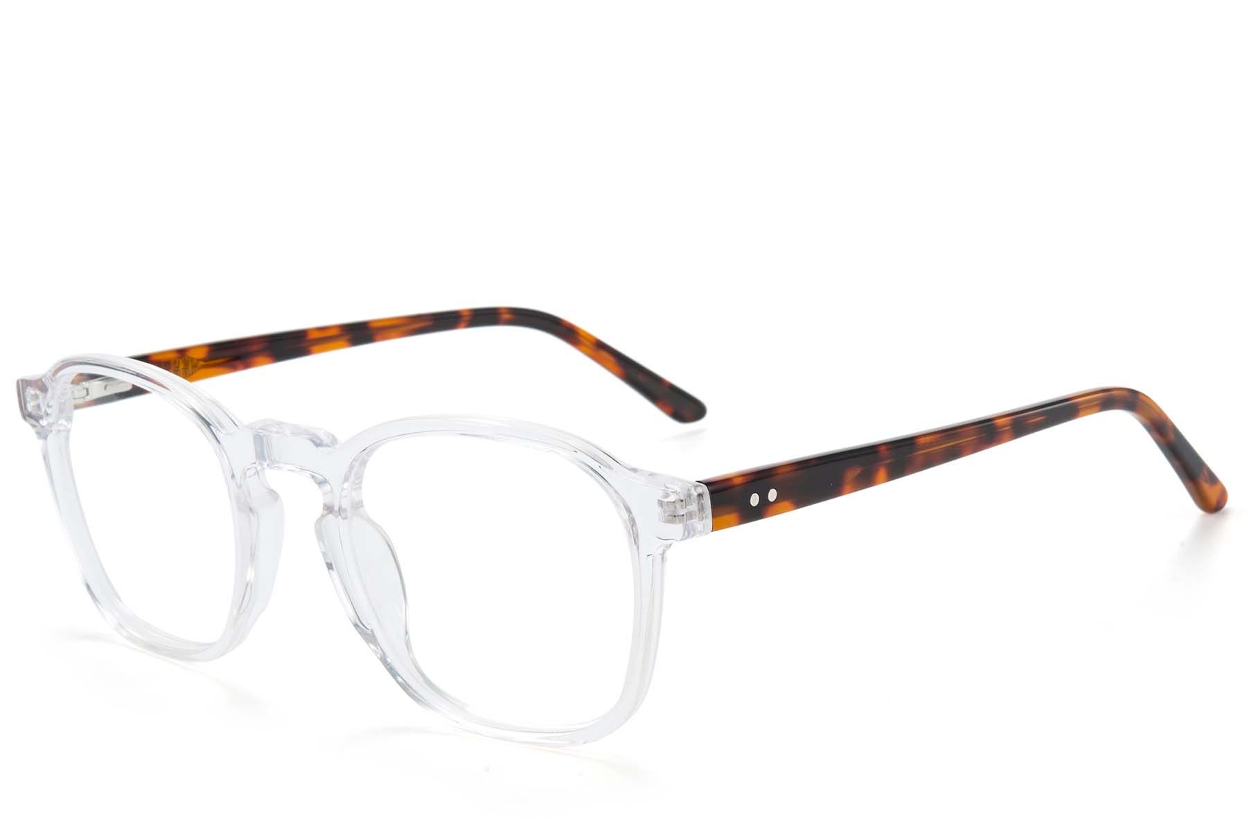 Oval Transparent Acetate Glasses #BS218-0569