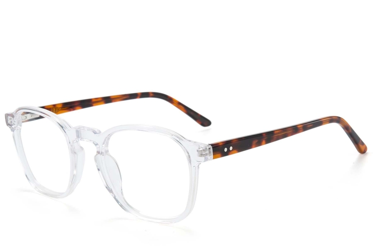 Oval Transparent Acetate Glasses #BS218-0569