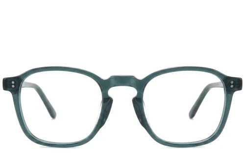 Lunettes ovales en acétate bleu #BS218-0571