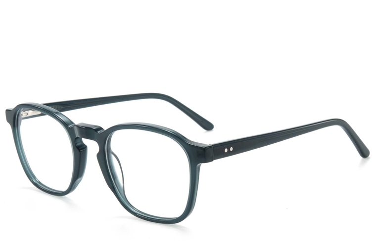 Oval Blue Acetate Glasses #BS218-0571