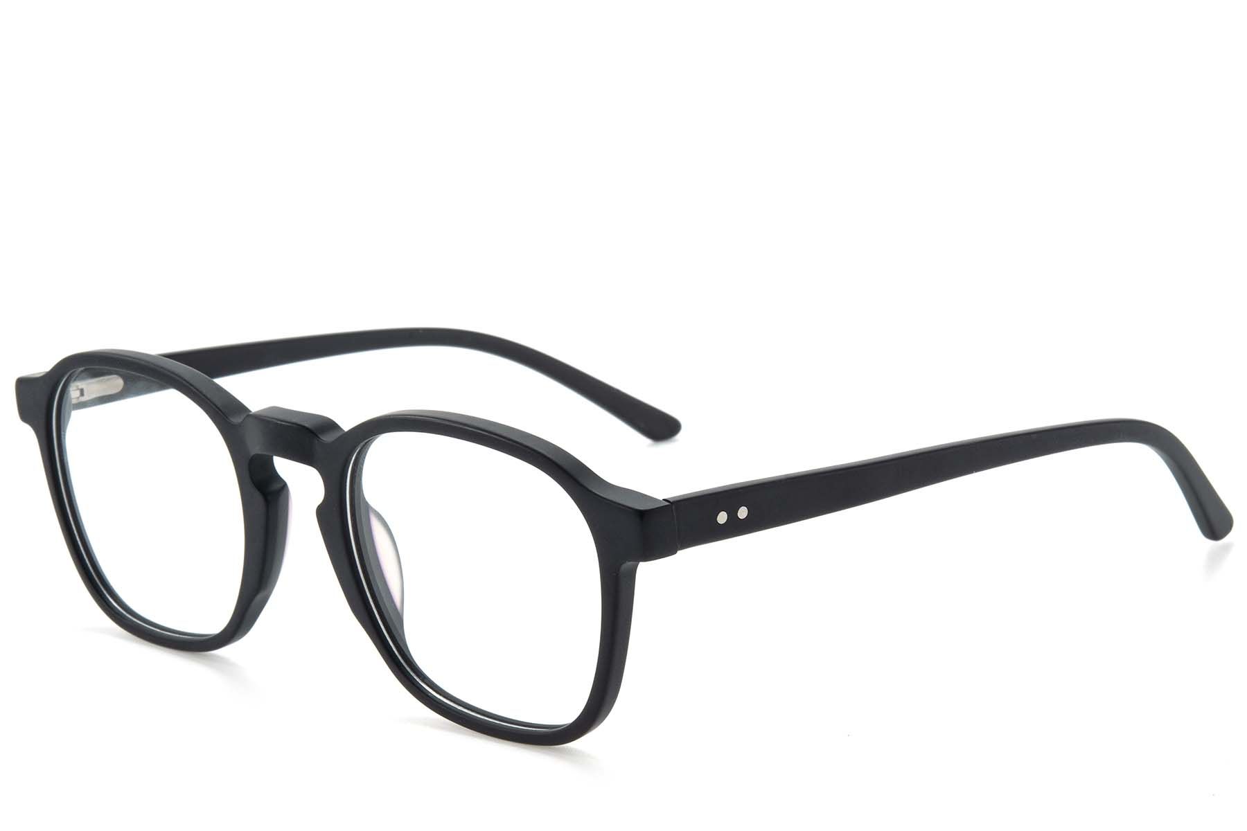 Oval Black Acetate Glasses #BS218-0572