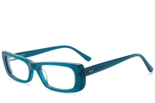 Rectangular Blue Acetate Glasses #BS218-0576