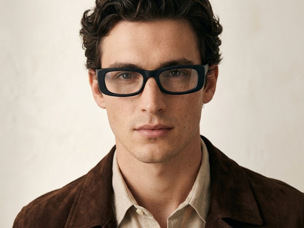 Rectangular Black Acetate Glasses #BS218-0577
