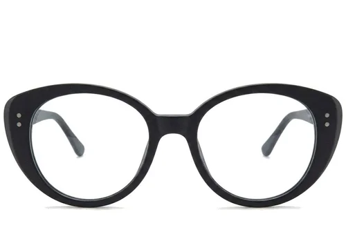 Lunettes papillon en acétate noir #BS218-0582