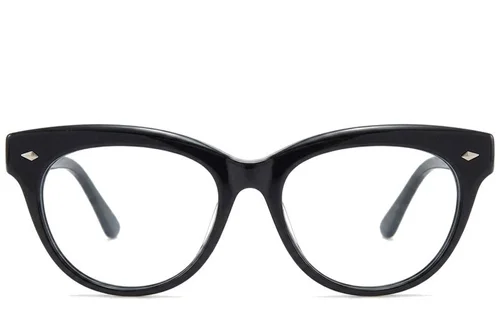 Lunettes papillon en acétate noir #BS218-0583