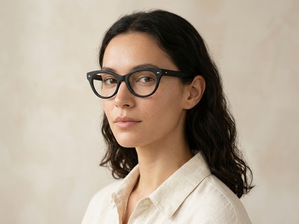 Butterfly Black Acetate Glasses #BS218-0587
