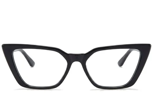 Lunettes papillon en acétate noir #BS218-0588