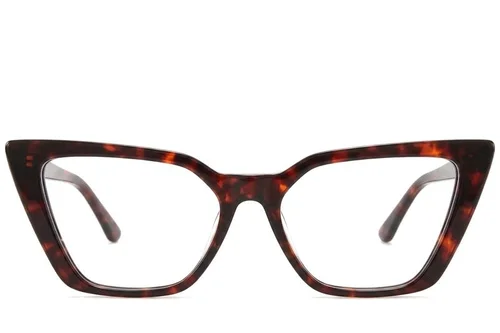Lunettes papillon en acétate rouge #BS218-0590