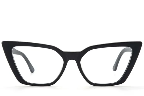 Lunettes papillon en acétate noir #BS218-0592