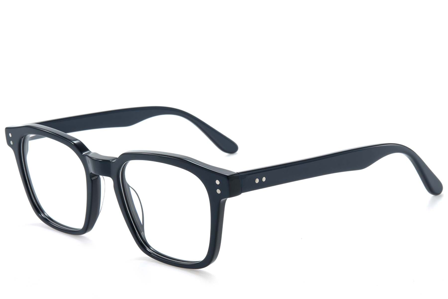 Rectangular Blue Acetate Glasses #BS218-0594