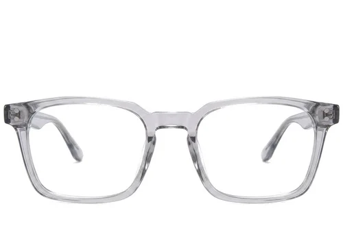Lunettes rectangulaires en acétate gris #BS218-0596