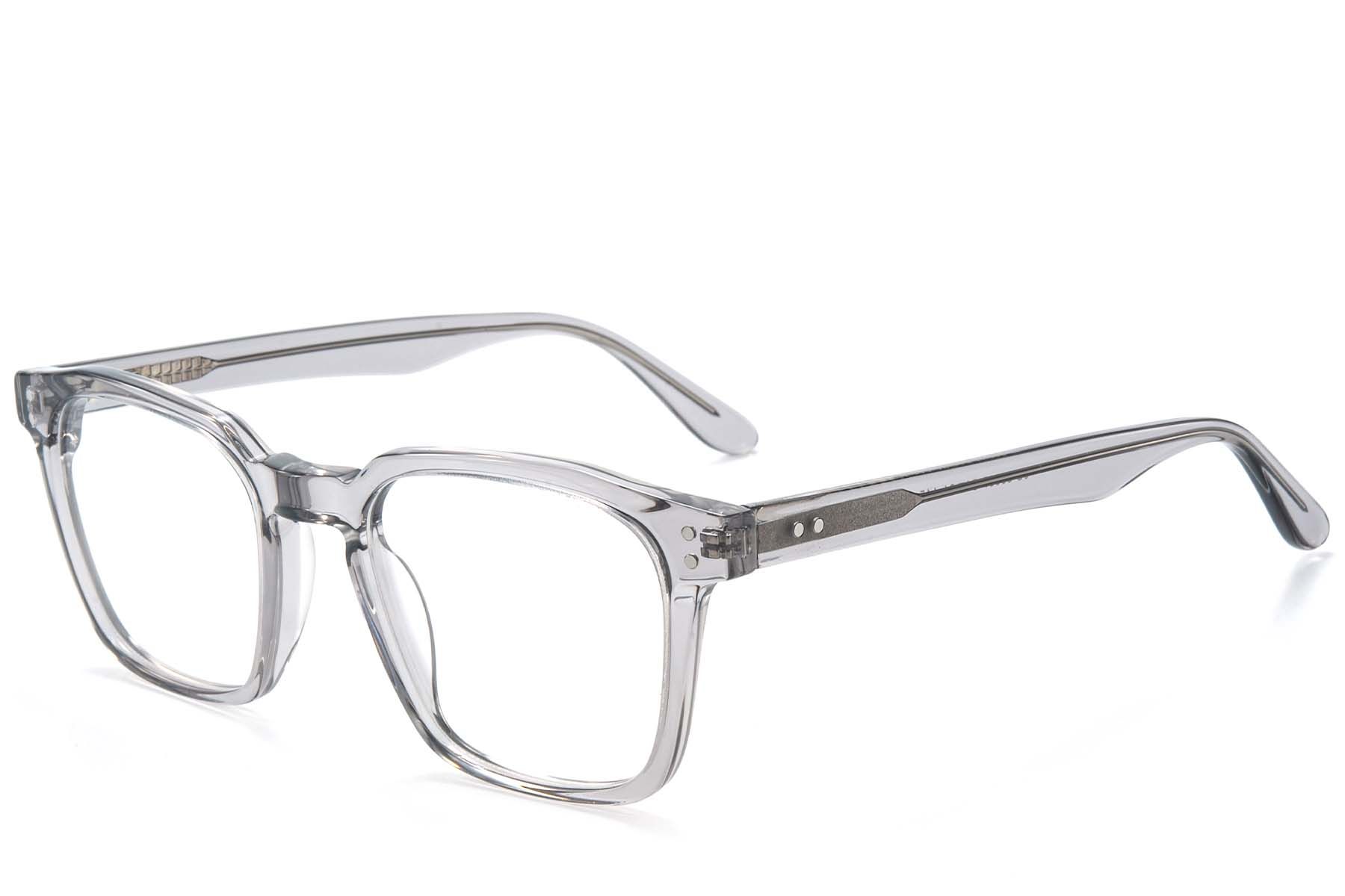 Rectangular Grey Acetate Glasses #BS218-0596
