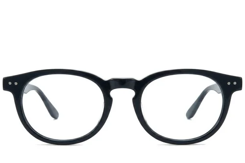 Lunettes ovales en acétate bleu #BS218-0599