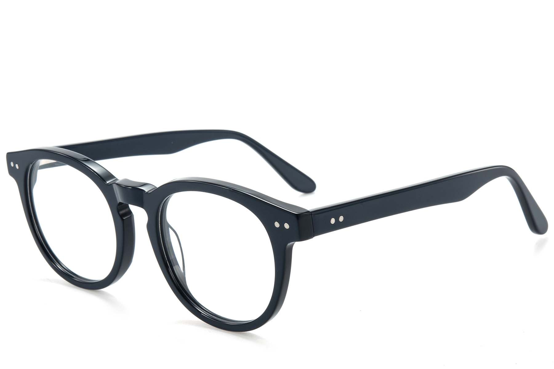 Ovale blaue Acetatbrille #BS218-0599