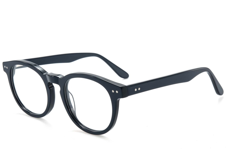 Oval Blue Acetate Glasses #BS218-0599