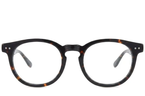 Lunettes ovales en acétate écaille de tortue #BS218-0600
