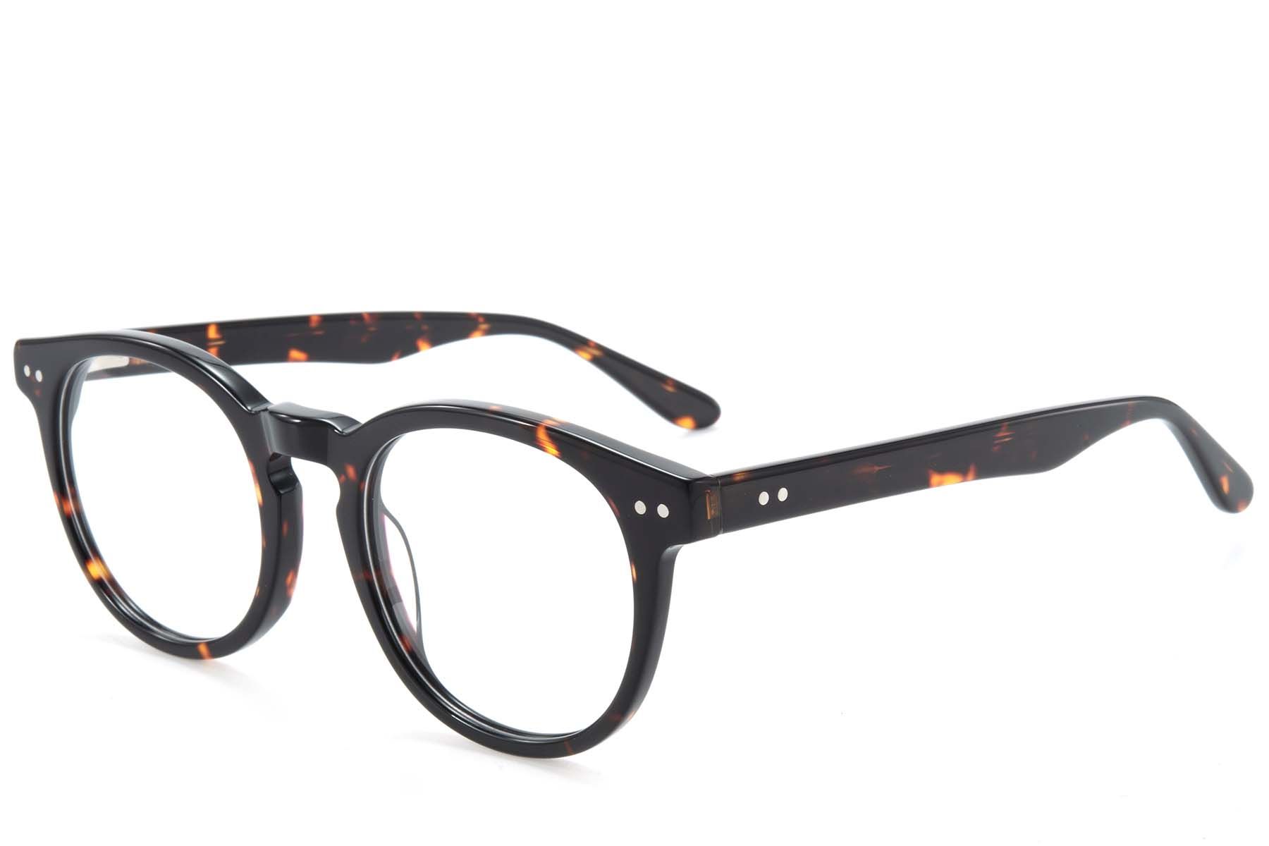 Oval Tortoiseshell Acetate Glasses #BS218-0600