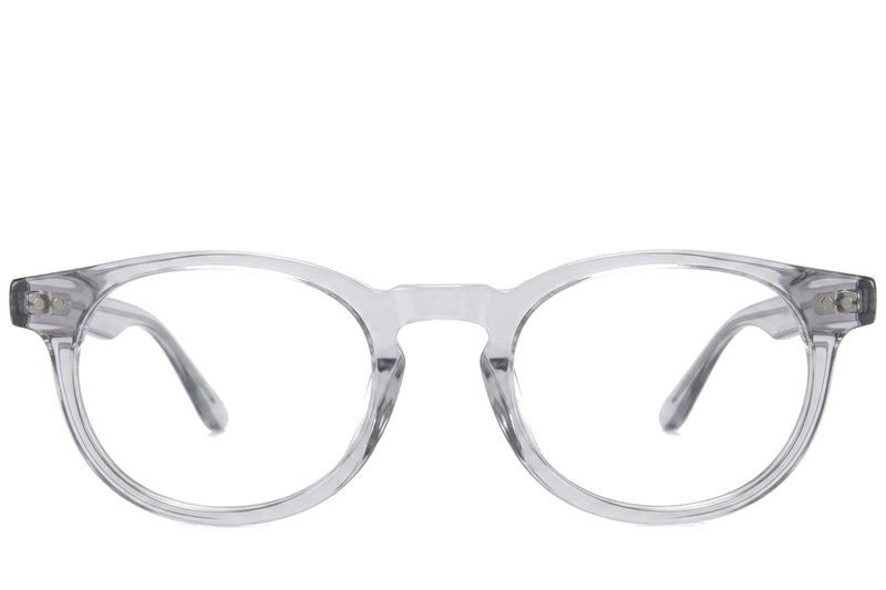 Occhiali ovali in acetato grigio #BS218-0601