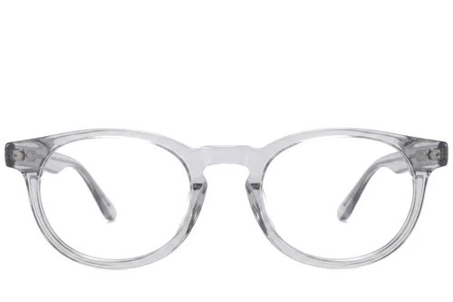 Lunettes ovales en acétate gris #BS218-0601