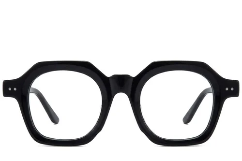 Lunettes rectangulaires en acétate noir #BS218-0603