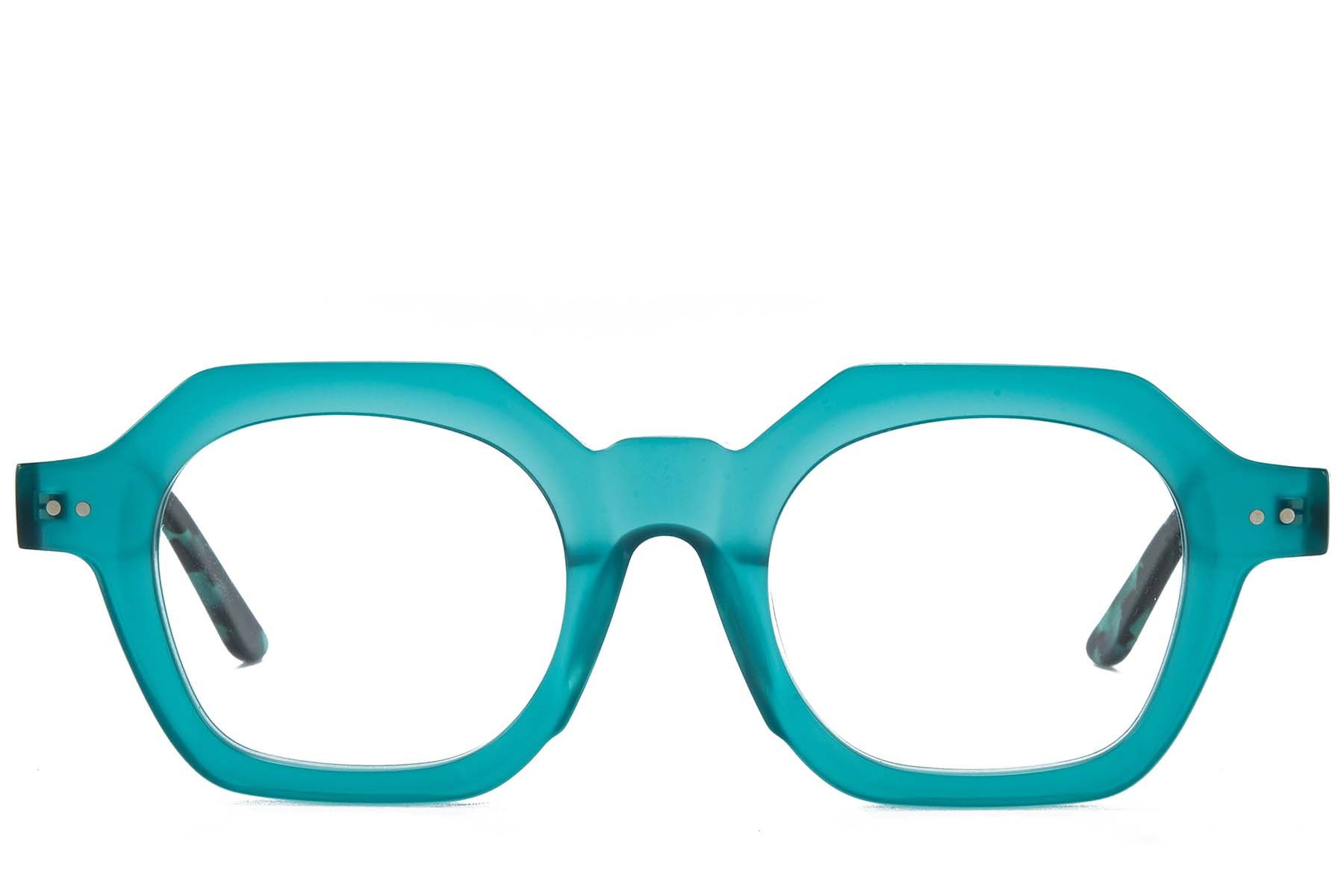 Rectangular Blue Acetate Glasses #BS218-0606