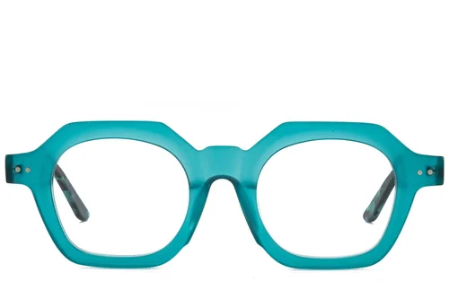 Lunettes rectangulaires en acétate bleu #BS218-0606