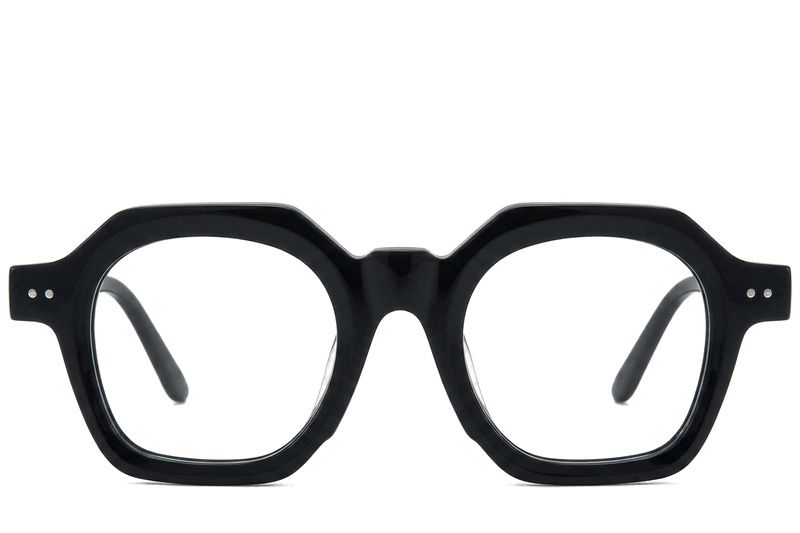 Bicchieri rettangolari in acetato nero #BS218-0607