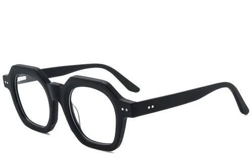 Bicchieri rettangolari in acetato nero #BS218-0607