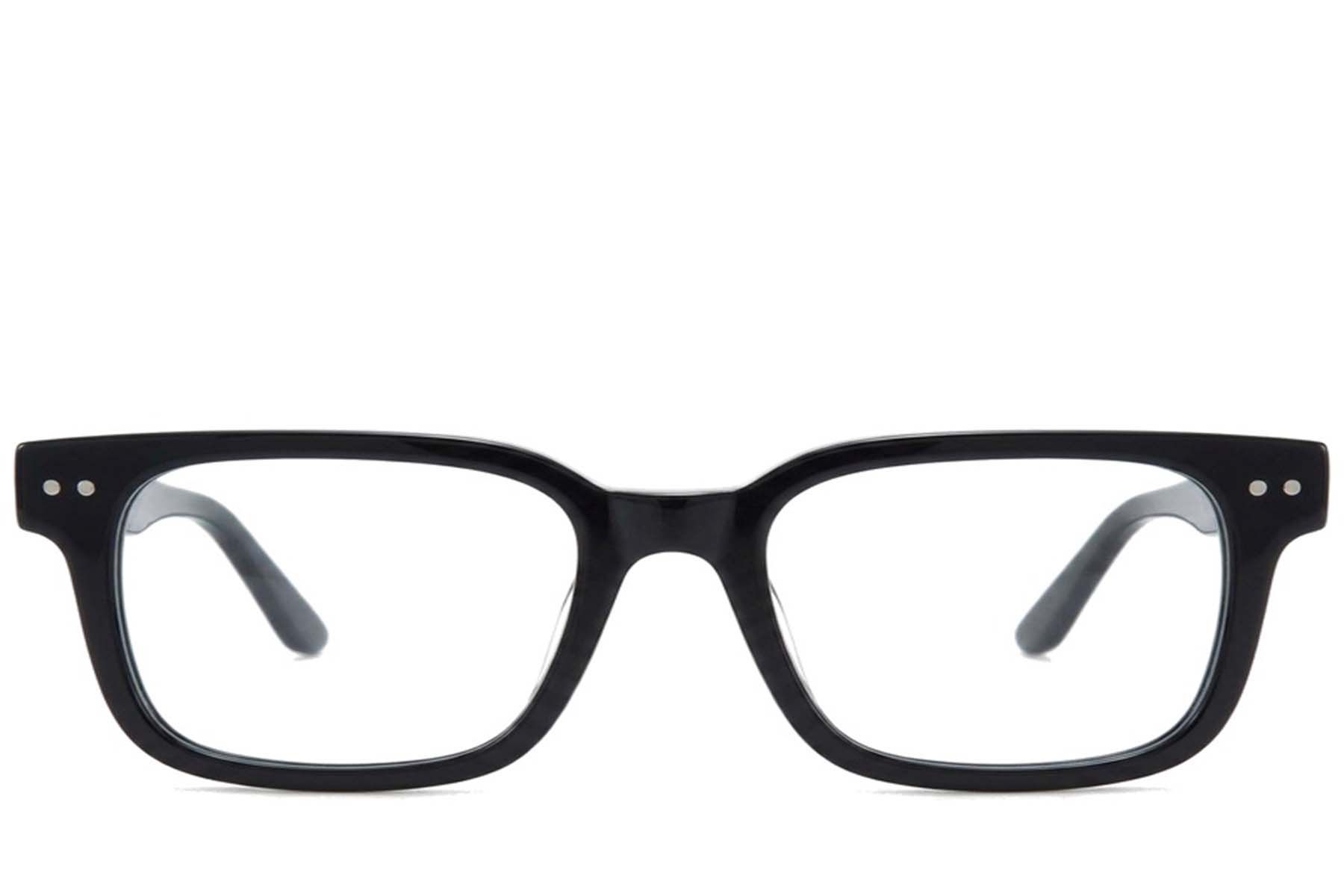 Rectangular Black Acetate Glasses #BS218-0608