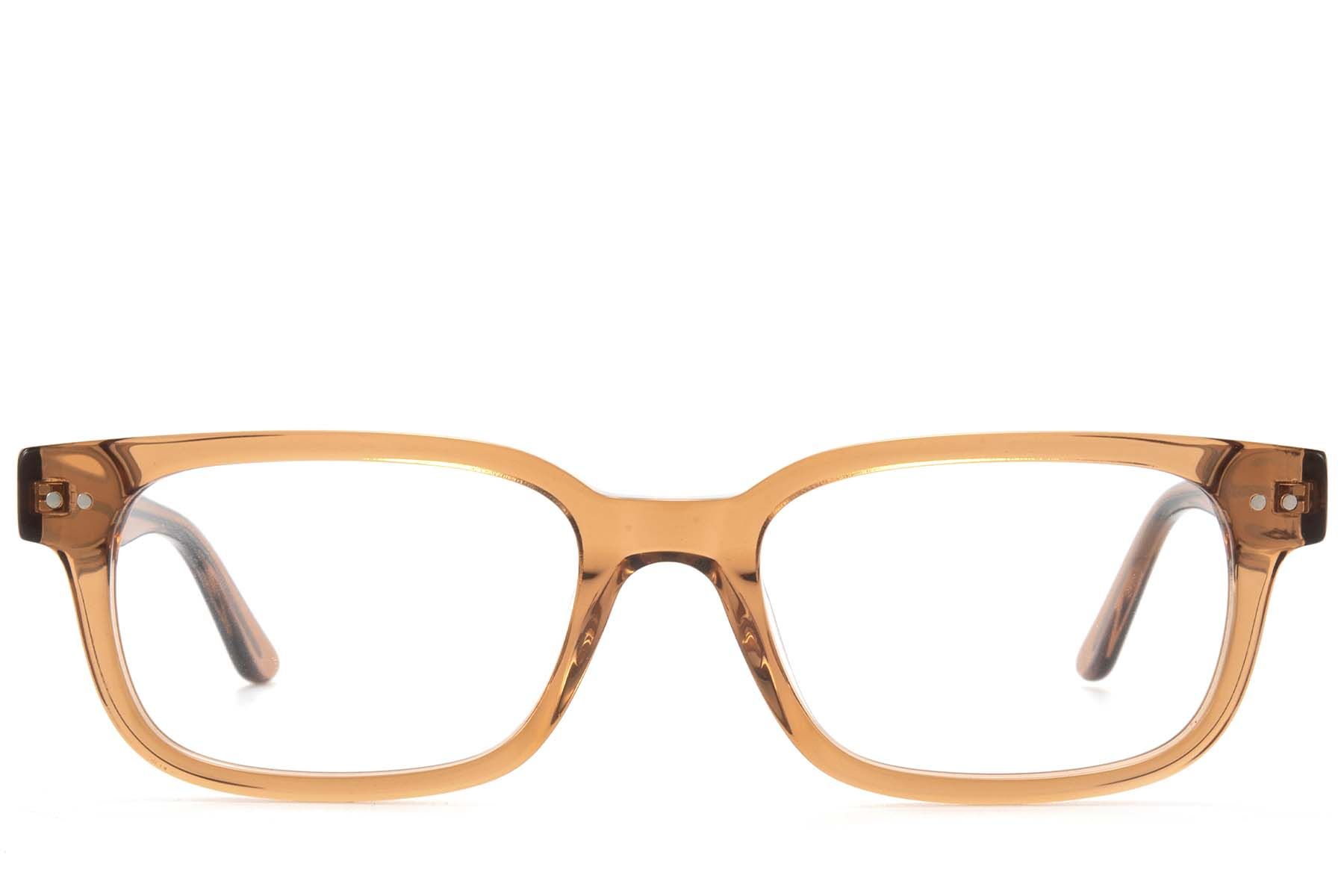Rectangular Brown Acetate Glasses #BS218-0610